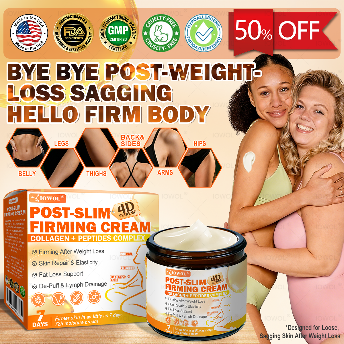 英国 𝐎𝐟𝐟𝐢𝐜𝐢𝐚𝐥 𝐒𝐭𝐨𝐫𝐞 | 𝐈𝐎𝐖𝐎𝐋® 𝐏𝐨𝐬𝐭-𝐒𝐥𝐢𝐦 𝐅𝐢𝐫𝐦𝐢𝐧𝐠 𝐂𝐫𝐞𝐚𝐦 𝐰𝐢𝐭𝐡 𝐆𝐇𝐊-𝐂𝐮, 𝐀𝐫𝐠𝐢𝐫𝐞𝐥𝐢𝐧𝐞 & 𝐌𝐚𝐭𝐫𝐢𝐱𝐲𝐥 𝟑𝟎𝟎𝟎, 𝐜𝐨𝐥𝐥𝐚𝐠𝐞𝐧 𝐩𝐞𝐩𝐭𝐢𝐝𝐞𝐬 𝐚𝐧𝐝 𝐬𝐤𝐢𝐧-𝐟𝐢𝐫𝐦𝐢𝐧𝐠 𝐚𝐜𝐭𝐢𝐯𝐞𝐬 𝐭𝐨 𝐭𝐚𝐫𝐠𝐞𝐭 𝐥𝐨𝐨𝐬𝐞, 𝐬𝐚𝐠𝐠𝐢𝐧𝐠 𝐬𝐤𝐢𝐧 𝐚𝐟𝐭𝐞𝐫 𝐰𝐞𝐢𝐠𝐡𝐭 𝐥𝐨𝐬𝐬.